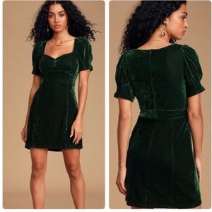 Lulus green velvet dress